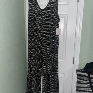 NWT LuLaRoe Black and White Patterned Jumpsuit